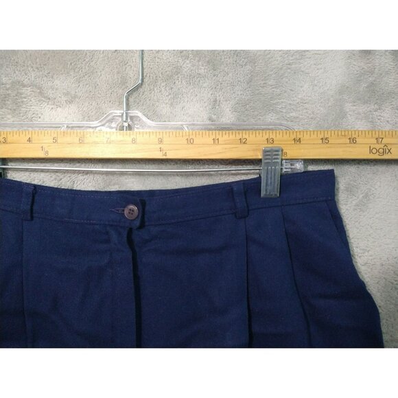 Pendleton Pants Women 14 Petite Blue Virgin Wool Pleated Trousers Vintage USA - Picture 3 of 9